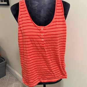 2/$12 sale! Sonoma Coral Striped Tank Top